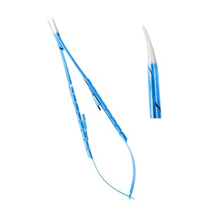 Titanium Micro Castrovijo Needle Holder Curved 18cm