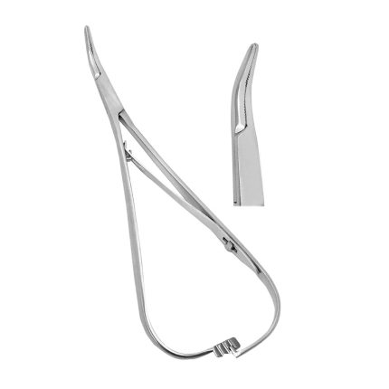 Smaha Elastomeric Ligature Placing Forceps 14cm Curved – Precision Orthodontic Instrument