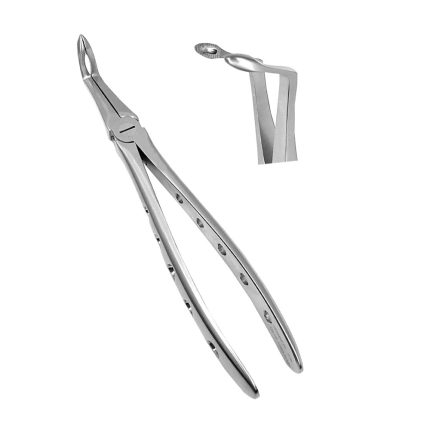 Dental Extracting Forceps Lower Roots, Micro Serrated Edges