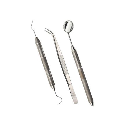 ARTMAN Dental Examination Tool Set ? Mirror, Probe & Tweezer with Slip-Resistant Grip | Stainless Steel Professional Dentist Equipment